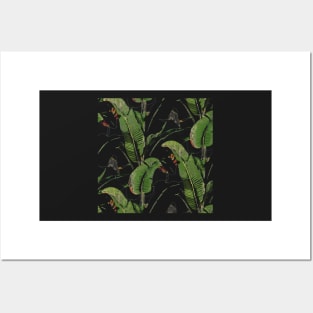 Banana leaves tropical leaf Posters and Art